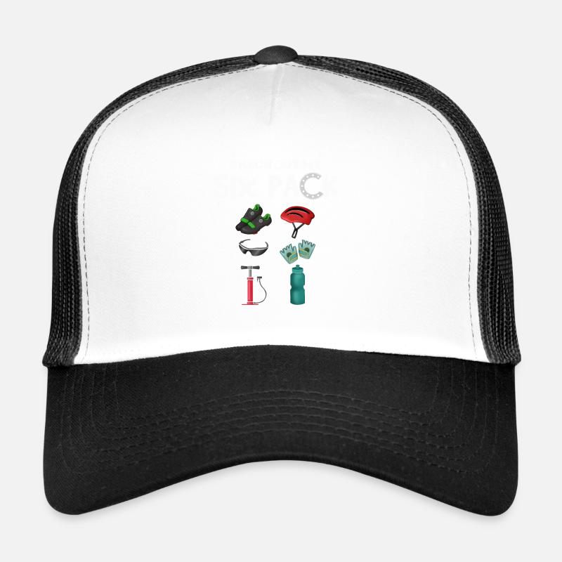 Cyclisme - Casquette trucker  - blanc/noir