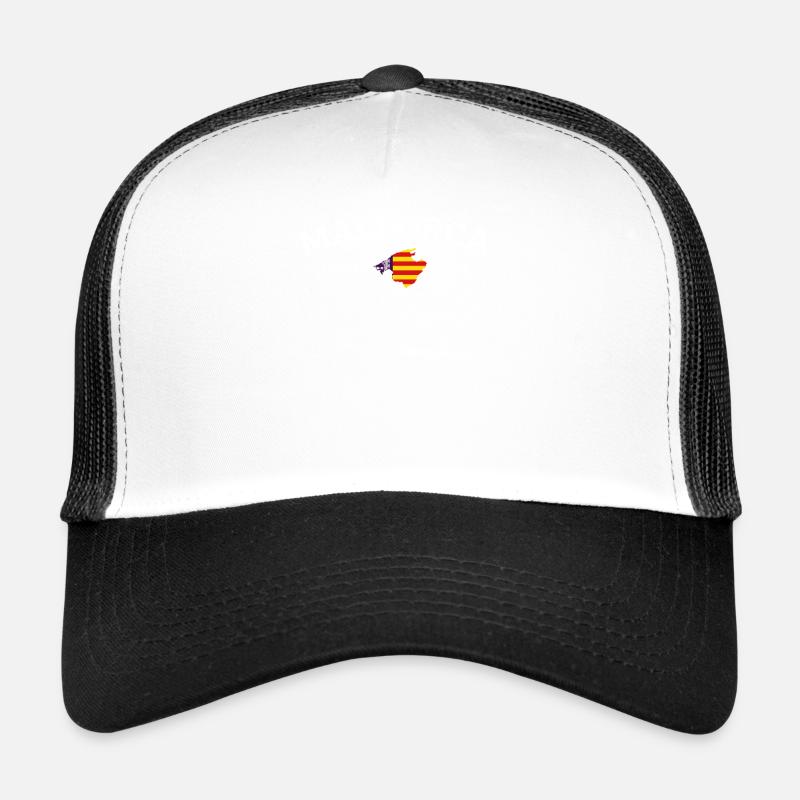 Mallorca stolz flaggen geschenk - Trucker Cap - Weiß/Schwarz