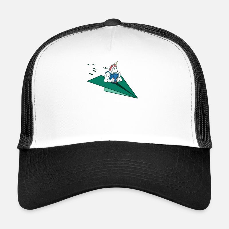 Papier-Flugzeug-Pilot Mathe-Lehrer Einhorn Trucker Cap
