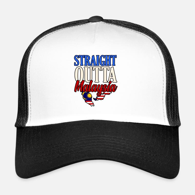 Malaysia - Trucker Cap - Weiß/Schwarz