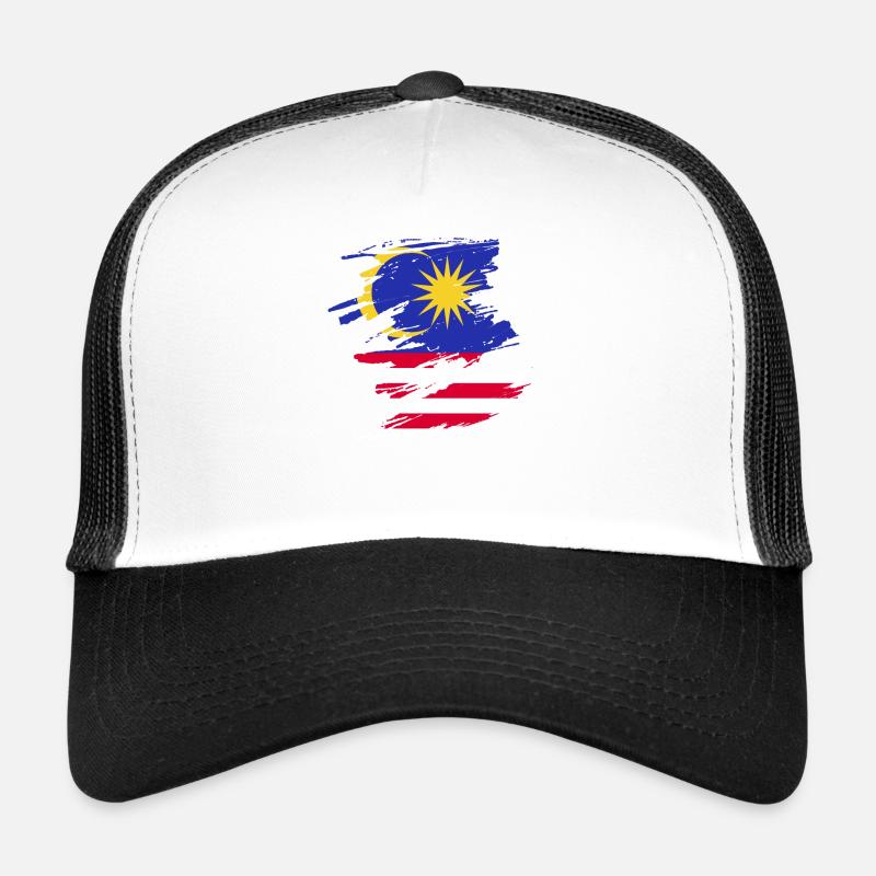 Malaysia - Trucker Cap - Weiß/Schwarz