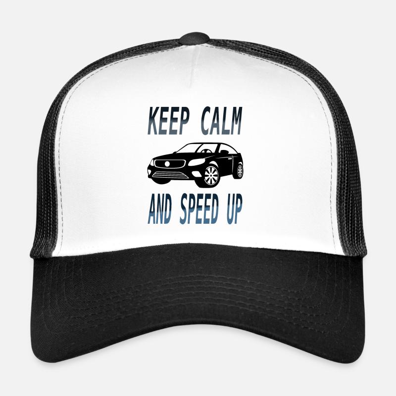 Fahrzeug Auto Rennfahrer Rennwagen Geschenkidee - Trucker Cap - Weiß/Schwarz