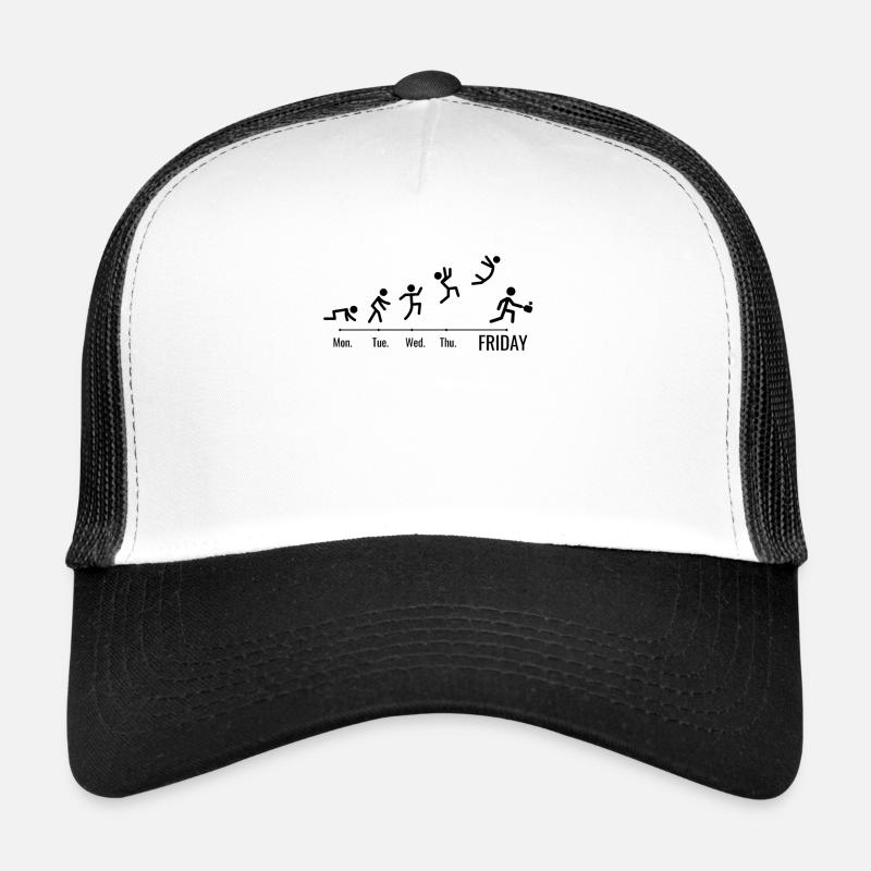 Pickleball Pickleball Bälle Wochenende Pickleball - Trucker Cap - Weiß/Schwarz