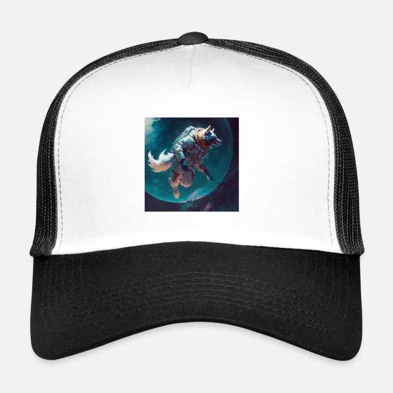 Astrowolf Wolf Astronaut Space Gift Trucker Cap