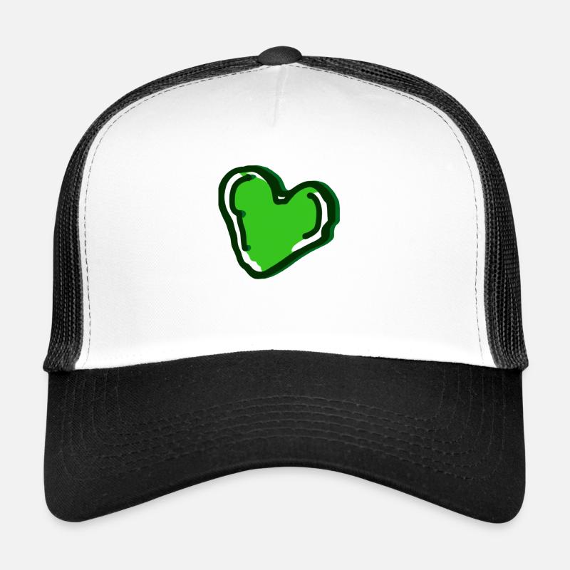 Heart Green Gift Idea Trucker Cap