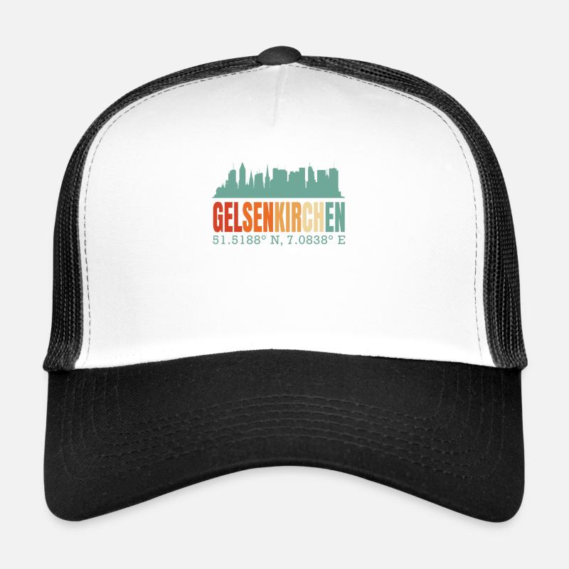 Gelsenkirchen - Trucker Cap - Weiß/Schwarz