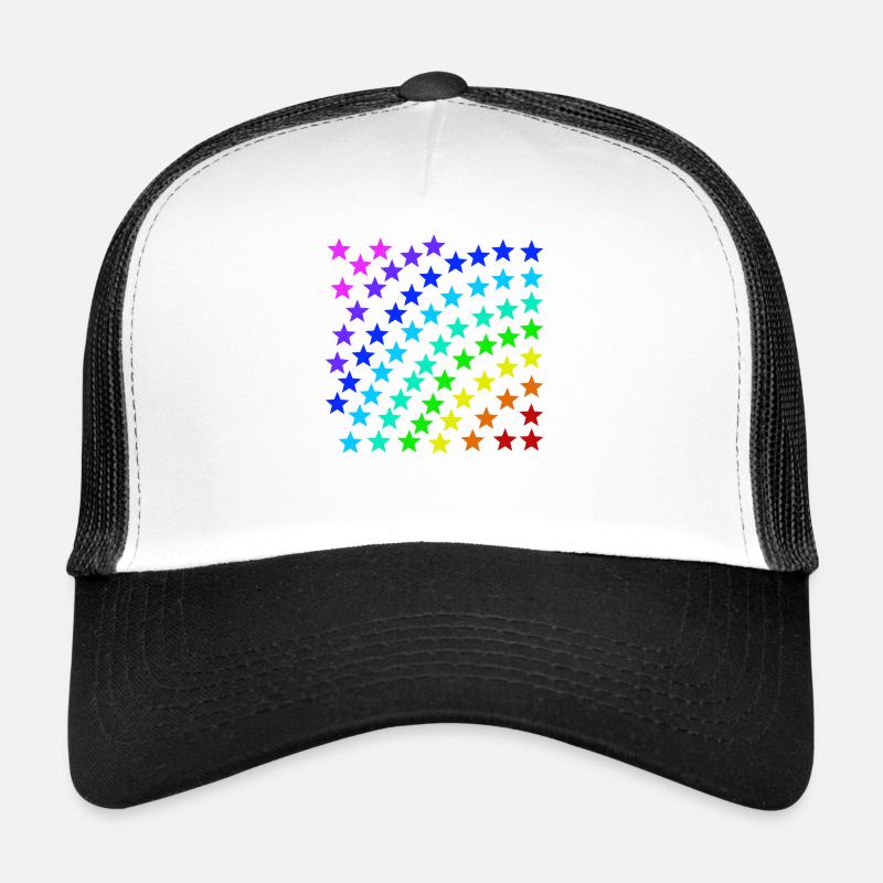 Sterne bunt Regenbogen Geschenkidee Trucker Cap