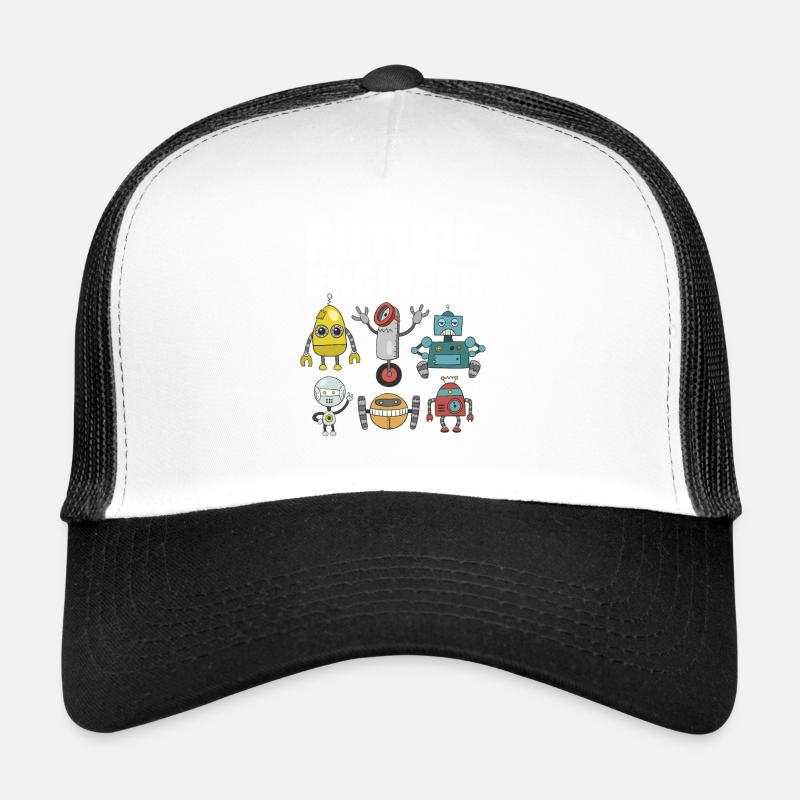 Roboter - Trucker Cap - Weiß/Schwarz