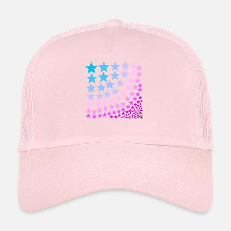 Étoile bleu rose rose turquoise idée cadeau Casquette trucker 