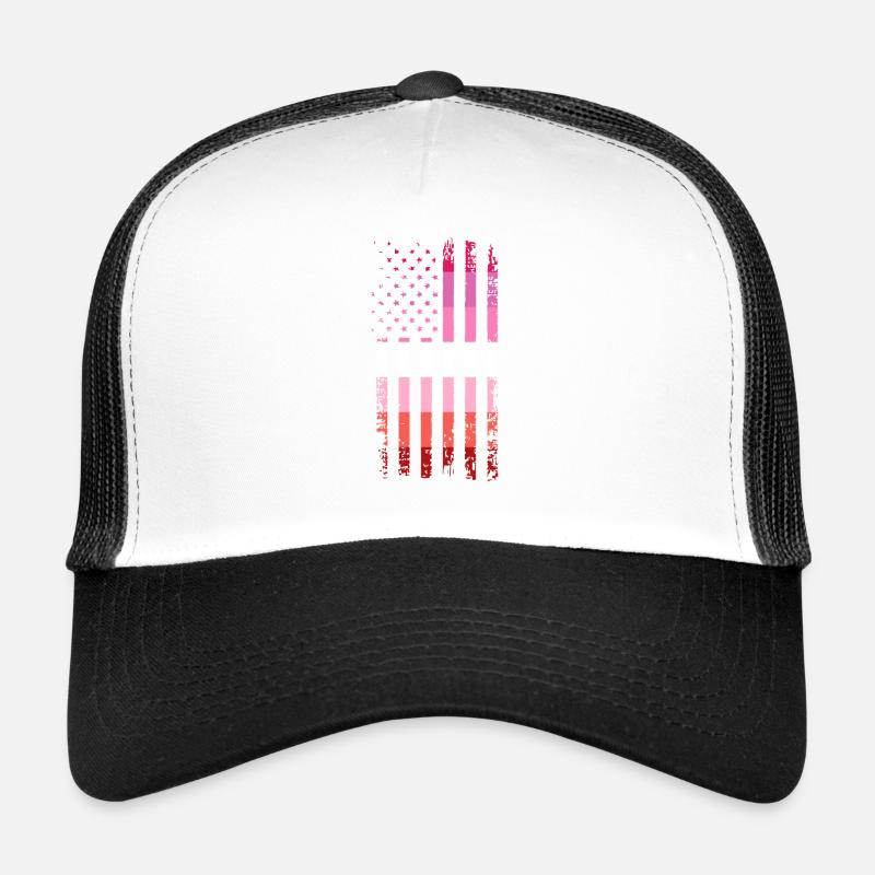 Cadeau du drapeau de la fierté lesbienne lesbienne Casquette trucker 