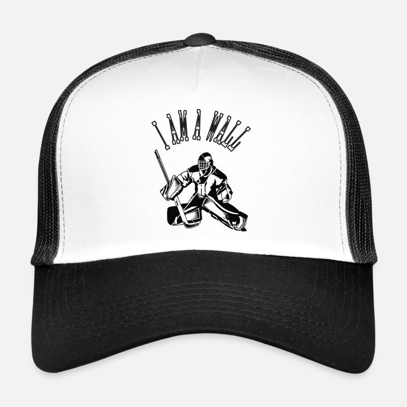 Goalie Eishockeyspielen Eishockeyspieler Geschenk - Trucker Cap - Weiß/Schwarz