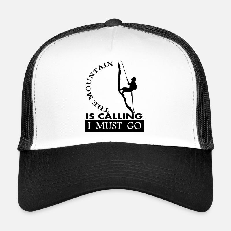 Bergsteiger Bergteigen klettern Berge Geschenkidee - Trucker Cap - Weiß/Schwarz