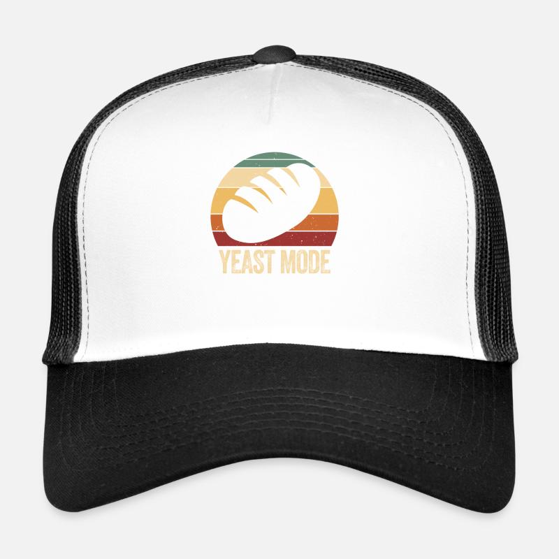Weinlese-Hefe-Modus - Trucker Cap - Weiß/Schwarz