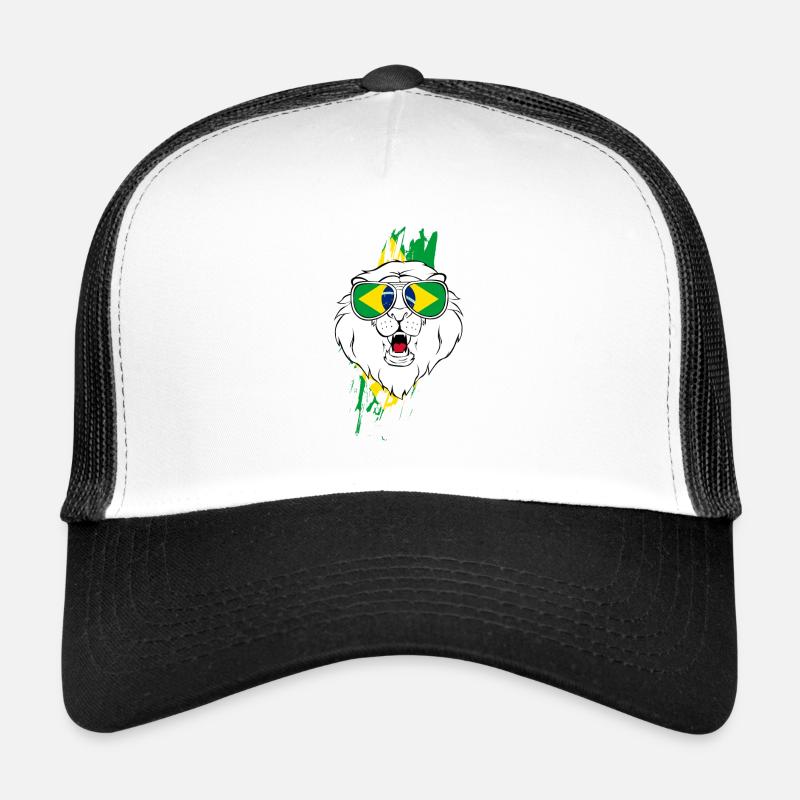 Brésil - Casquette trucker  - blanc/noir
