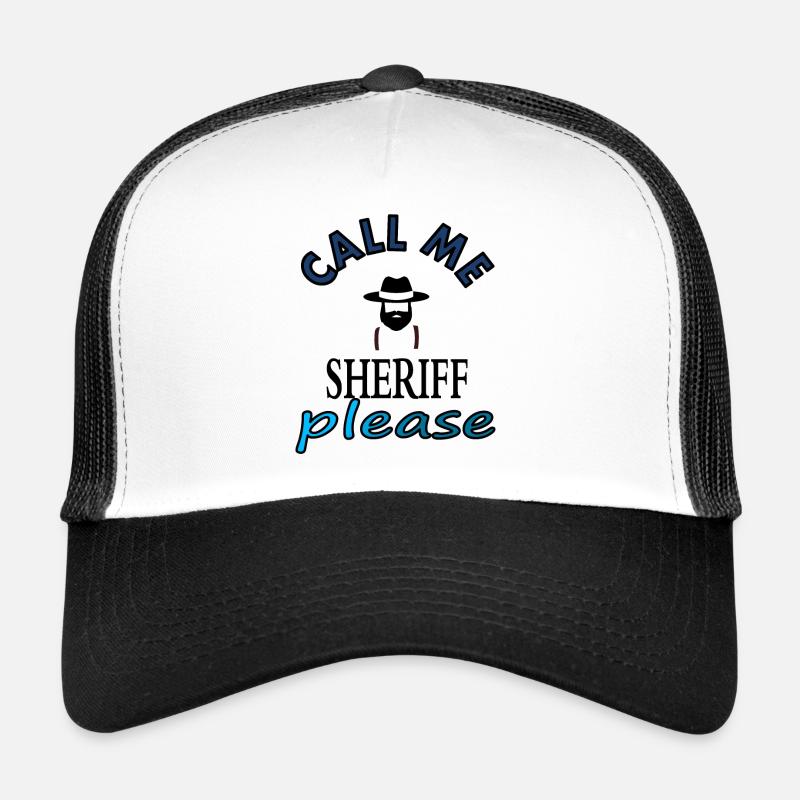 Sheriff Polizei Polizist Polizeistation Geschenk Trucker Cap