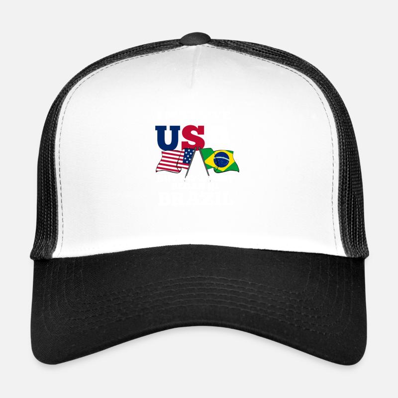 Brésil - Casquette trucker  - blanc/noir