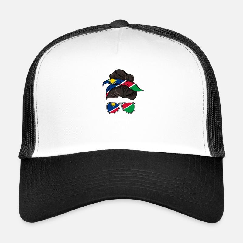 Namibia - Trucker Cap - Weiß/Schwarz