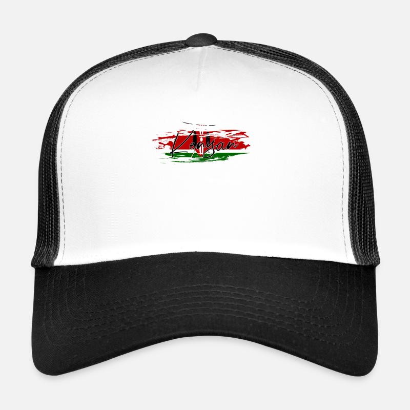 Kenia - Trucker Cap - Weiß/Schwarz