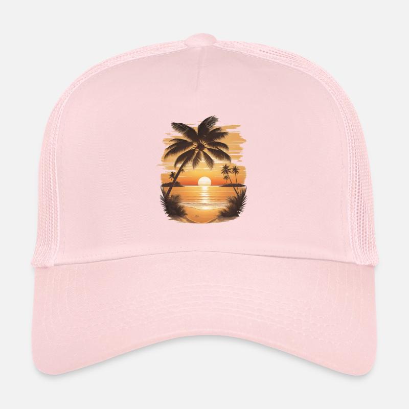 Sunset Serenity: Scène de plage Casquette trucker 