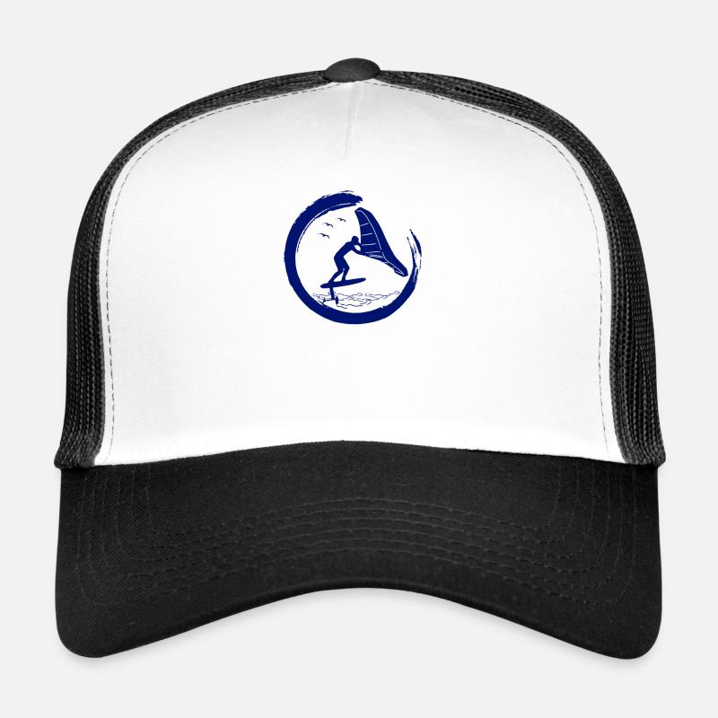 Wingfoil Surfer Wingfoiling Hydrofoil Wing-Foiling - Casquette trucker  - blanc/noir