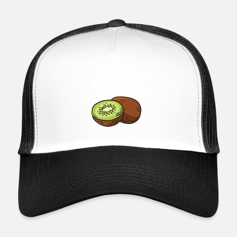 Kiwi - Trucker Cap - Weiß/Schwarz