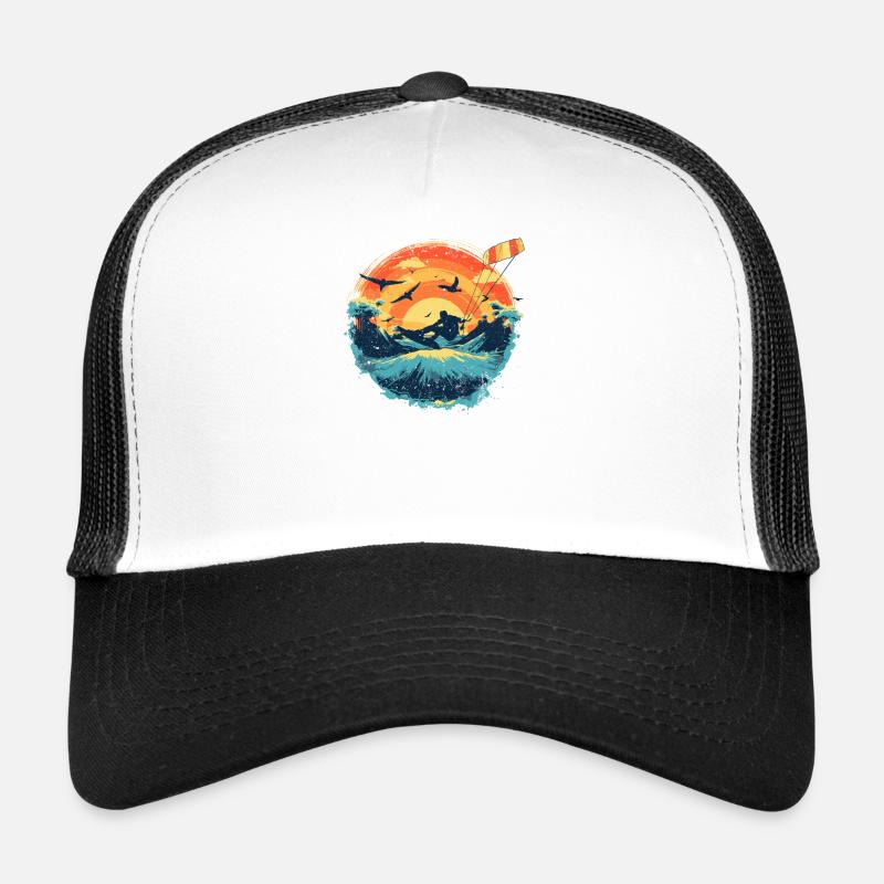 Kitesurf Kiteboard Kitesurfen Kite-Surf Vintage Trucker Cap