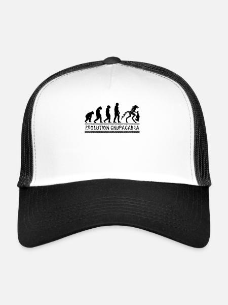 Kryptozoologen Chupacabra-Kreaturen Evolution - Trucker Cap - Weiß/Schwarz - Vorne
