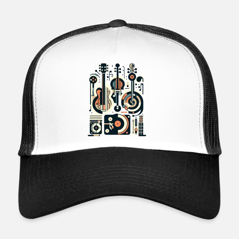 Musical Instruments Minimalist Art Trucker Cap