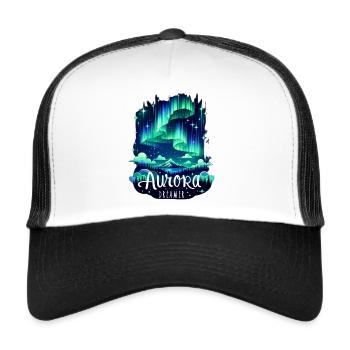 Aurora-Träumer - Trucker Cap - Weiß/Schwarz - Vorne