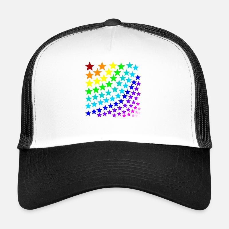 Regenbogen Sterne Geschenkidee bunt Trucker Cap