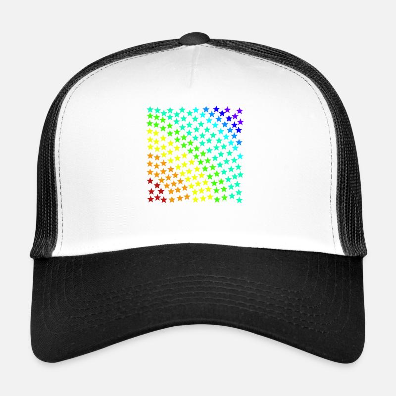 Rainbow Star Stars Colorful Gift Idea Pattern Trucker Cap