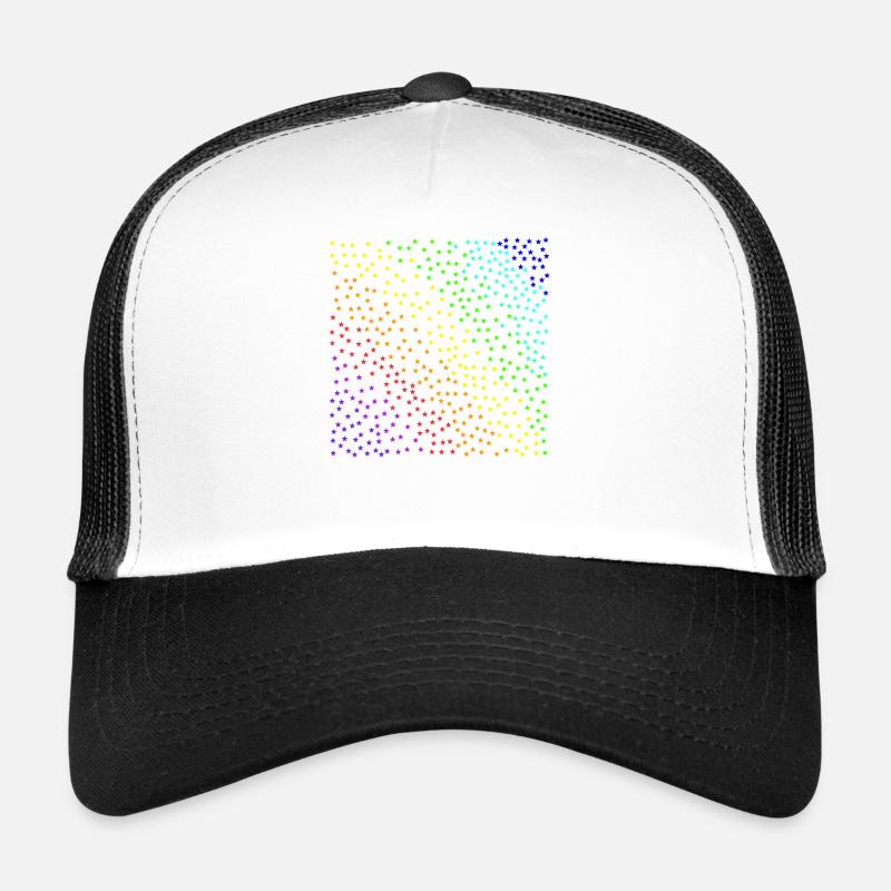 Sterne bunt Sternenhimmel Regenbogen Geschenkidee Trucker Cap