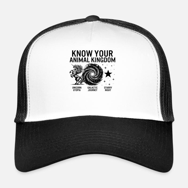 Magisches Hemd, kenne dein Tierreich Einhorn - Trucker Cap - Weiß/Schwarz