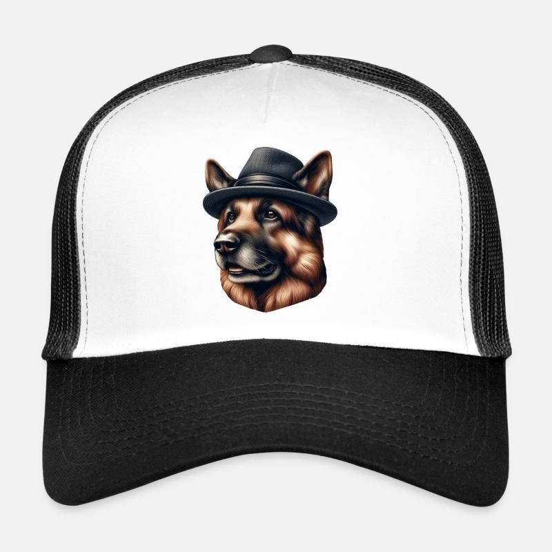 German Shepherd The Mobster Trucker Cap
