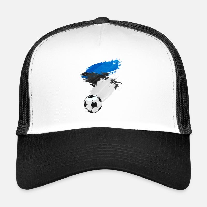 Drapeau de l’Estonie de football Casquette trucker 