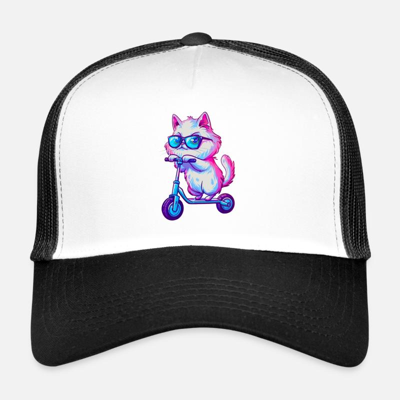 Trottinette chat persan Casquette trucker 