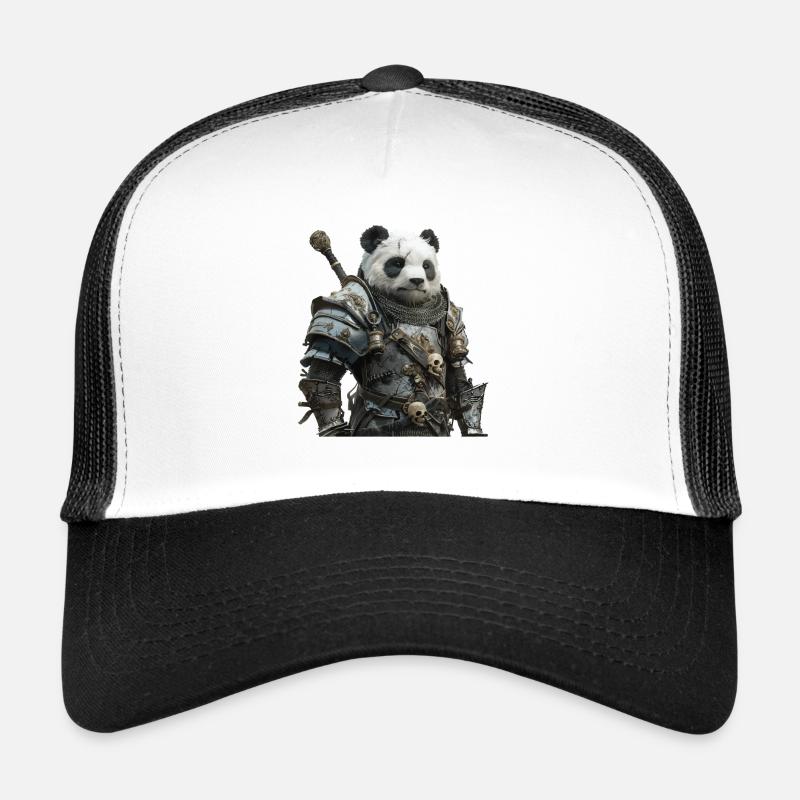 Panda Chevalier Moyen Âge Casquette trucker 