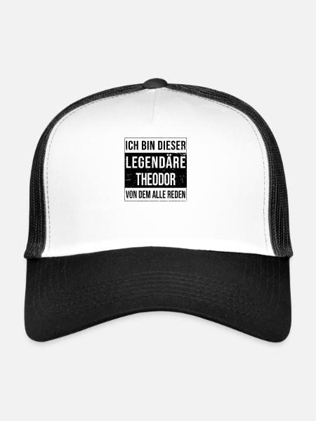 Je suis cette légende pour Theodor - Casquette trucker  - blanc/noir - Devant