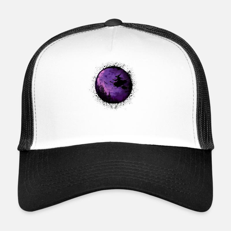 Idée cadeau de sorcières gothiques lune violette occulte Casquette trucker 