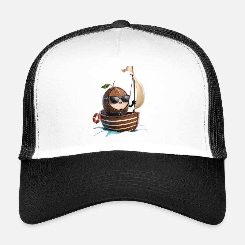 Obst Kokosnuss Bootfahren Geschenk Trucker Cap