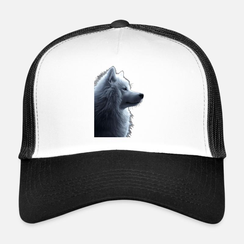 Samoyède - Casquette trucker  - blanc/noir