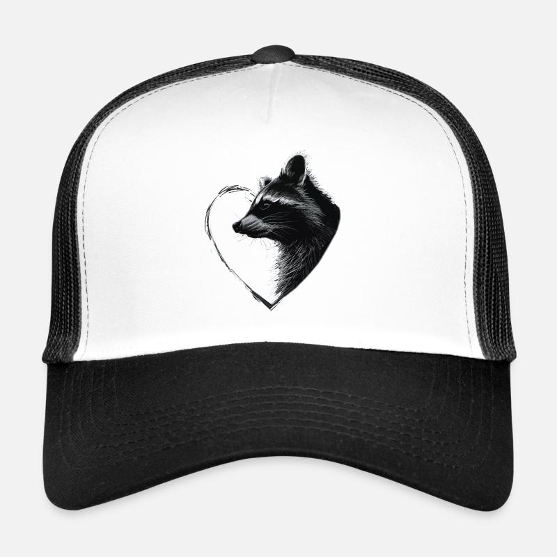 Waschbär - Trucker Cap - Weiß/Schwarz