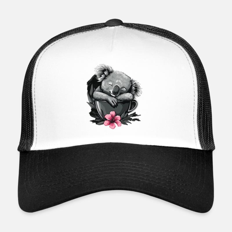 Koala - Trucker Cap - Weiß/Schwarz