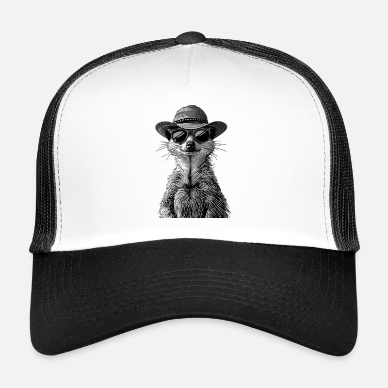 Erdmännchen - Trucker Cap - Weiß/Schwarz