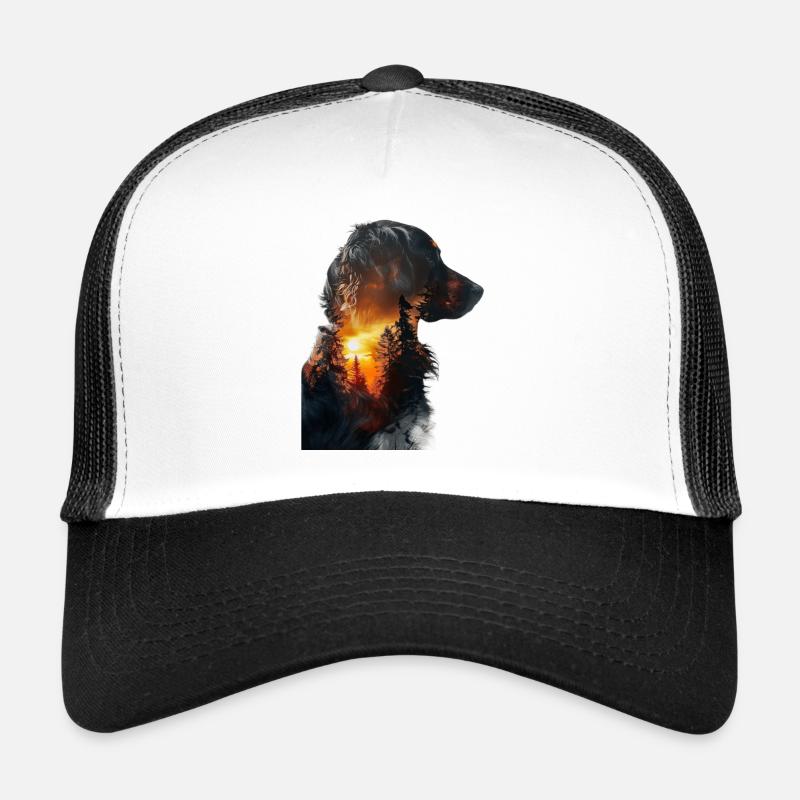 Bouvier bernois - Casquette trucker - blanc/noir