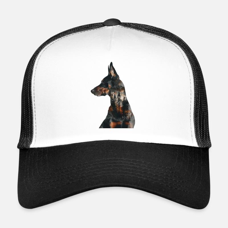 Doberman - Trucker Cap - white/black