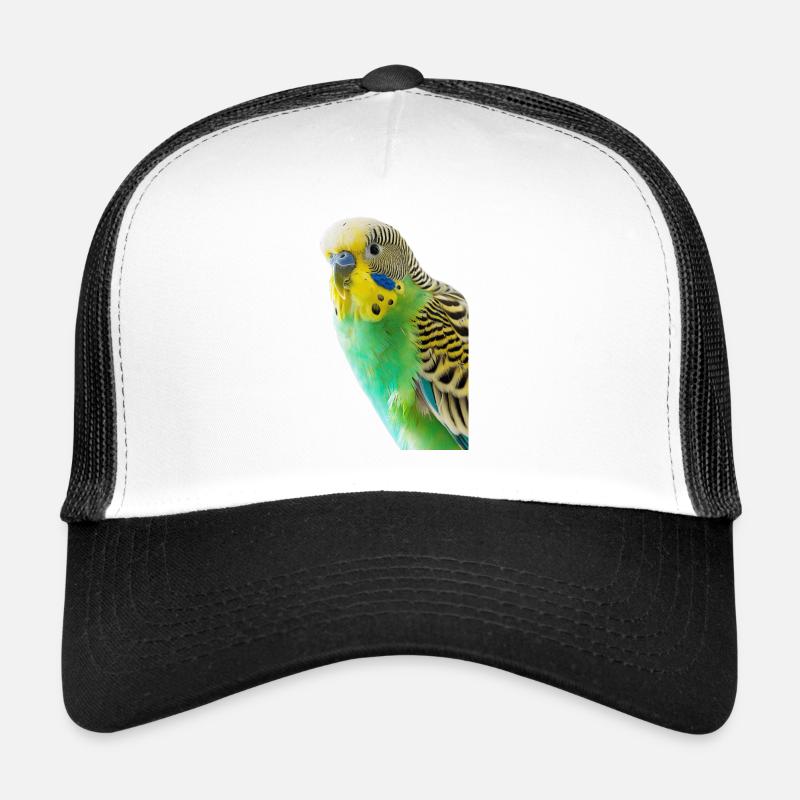 Wellensittich - Trucker Cap - Weiß/Schwarz