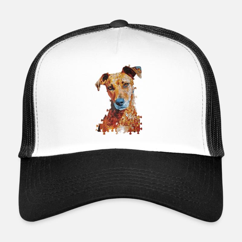 Hund - Trucker Cap - Weiß/Schwarz