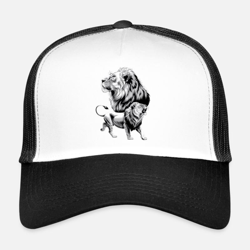 Löwe - Trucker Cap - Weiß/Schwarz