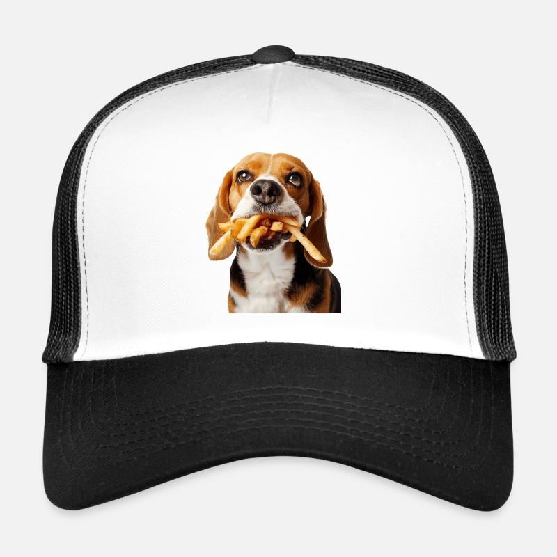 Beagle - Casquette trucker  - blanc/noir